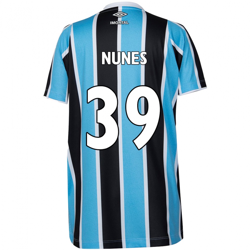 Niño Camiseta Gustavo Gomes #39 Azul Negro Blanco 1ª Equipación 2024/25 La Camisa Perú