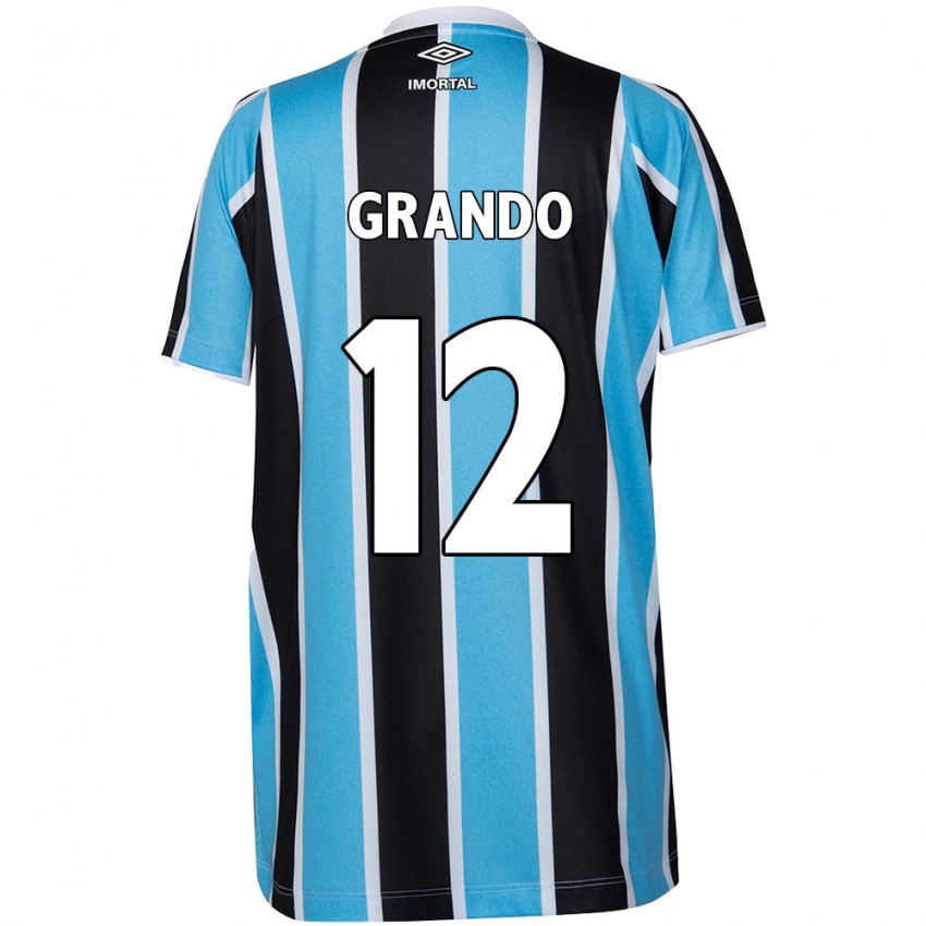 Niño Camiseta Gabriel Grando #12 Azul Negro Blanco 1ª Equipación 2024/25 La Camisa Perú