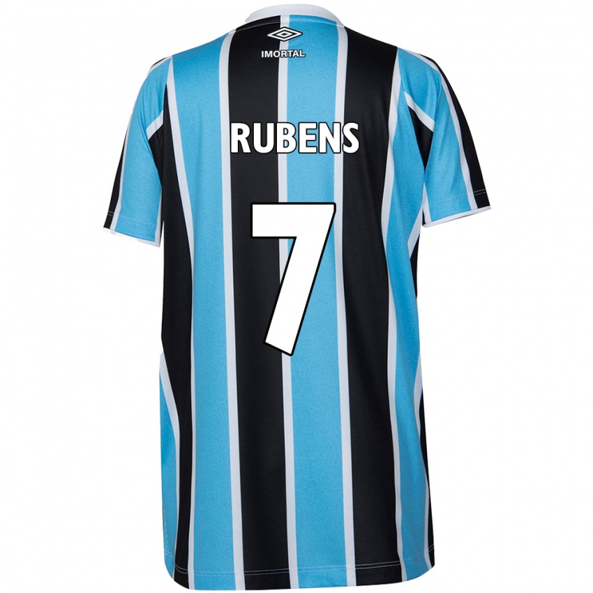 Niño Camiseta Rubens #7 Azul Negro Blanco 1ª Equipación 2024/25 La Camisa Perú