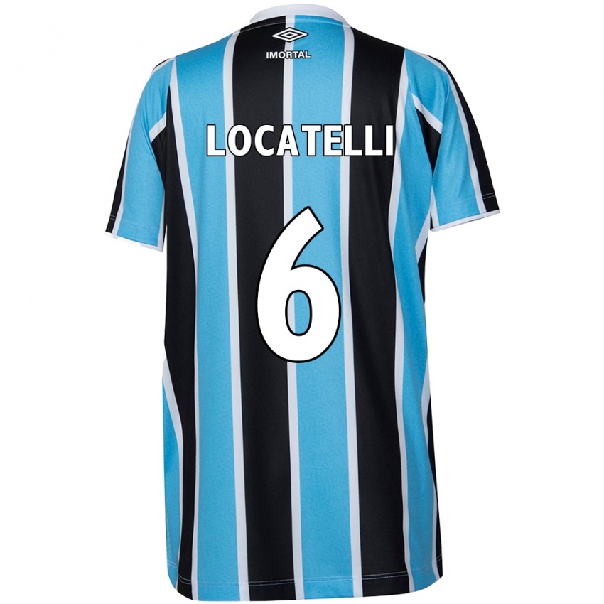 Niño Camiseta Natane Locatelli #6 Azul Negro Blanco 1ª Equipación 2024/25 La Camisa Perú