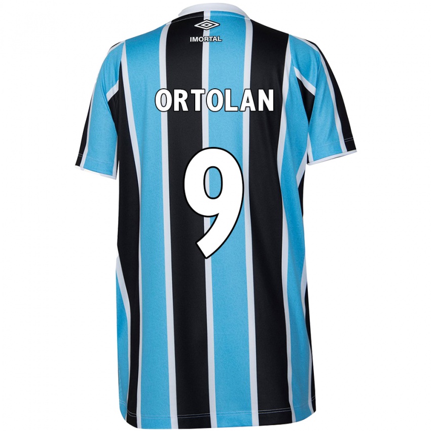 Niño Camiseta Dani Ortolan #9 Azul Negro Blanco 1ª Equipación 2024/25 La Camisa Perú