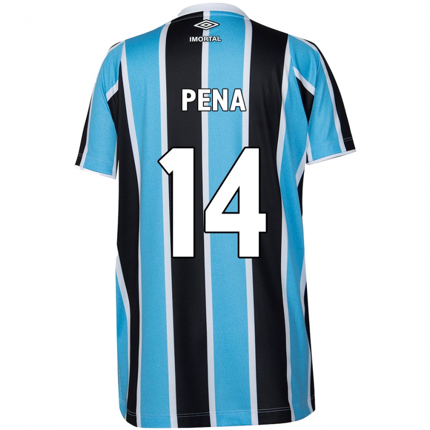 Niño Camiseta Jessica Peña #14 Azul Negro Blanco 1ª Equipación 2024/25 La Camisa Perú