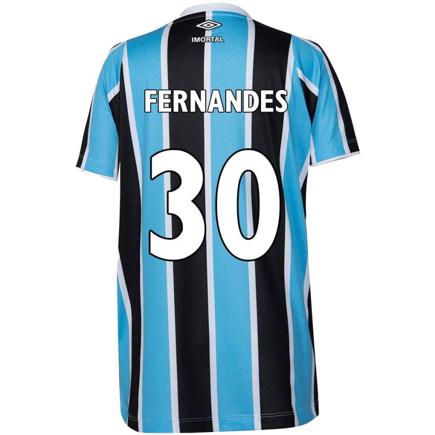 Niño Camiseta Raquel Fernandes #30 Azul Negro Blanco 1ª Equipación 2024/25 La Camisa Perú