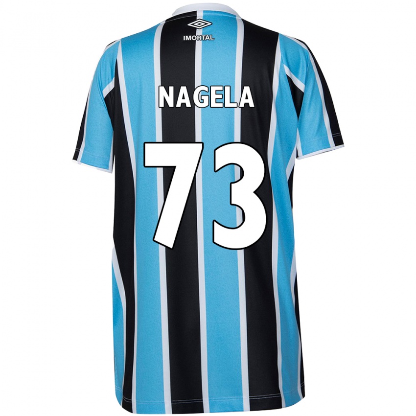 Niño Camiseta Nágela #73 Azul Negro Blanco 1ª Equipación 2024/25 La Camisa Perú