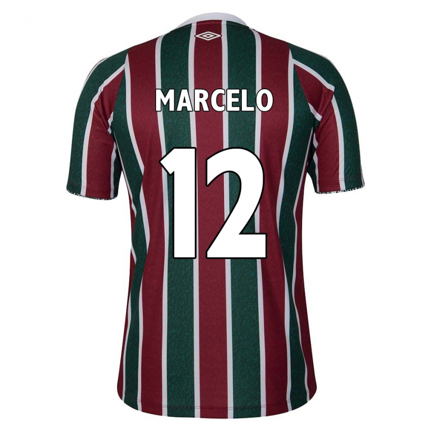 Niño Camiseta Marcelo #12 Verde Granate Blanco 1ª Equipación 2024/25 La Camisa Perú