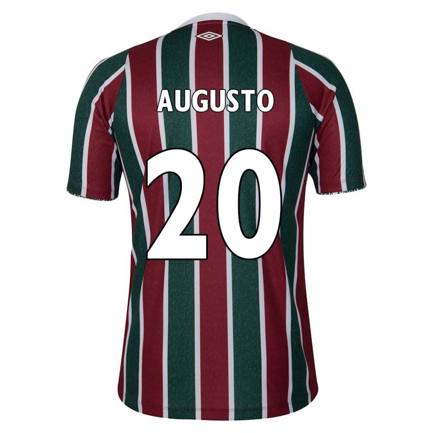 Niño Camiseta Renato Augusto #20 Verde Granate Blanco 1ª Equipación 2024/25 La Camisa Perú