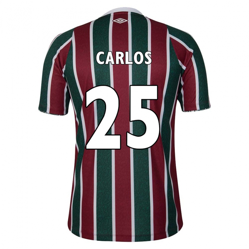 Niño Camiseta Antônio Carlos #25 Verde Granate Blanco 1ª Equipación 2024/25 La Camisa Perú