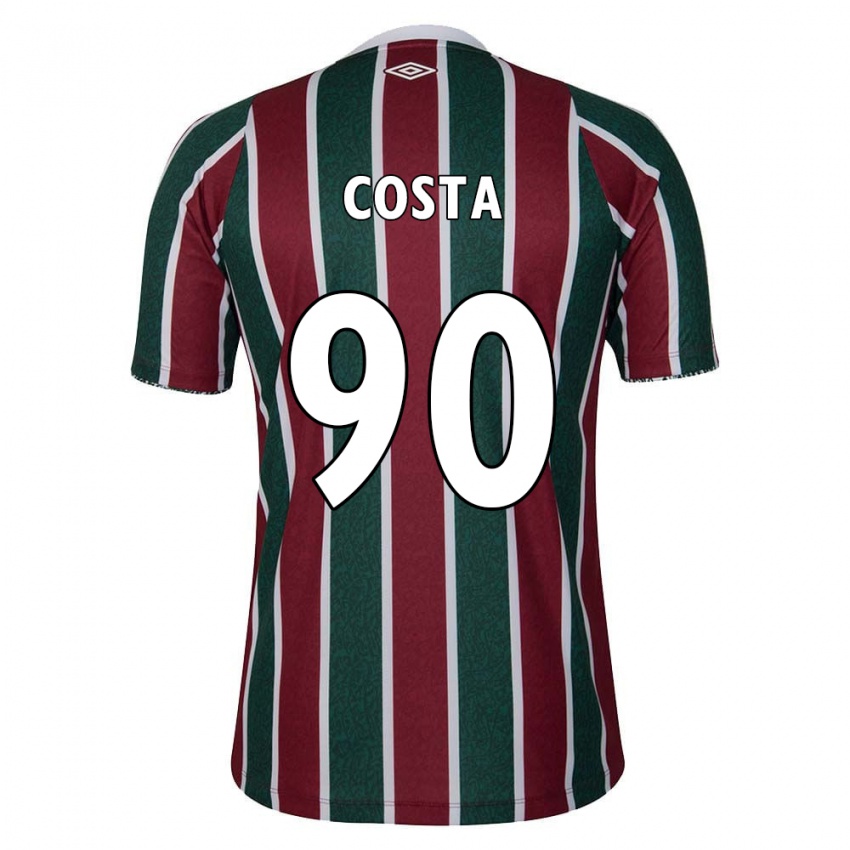 Niño Camiseta Douglas Costa #90 Verde Granate Blanco 1ª Equipación 2024/25 La Camisa Perú