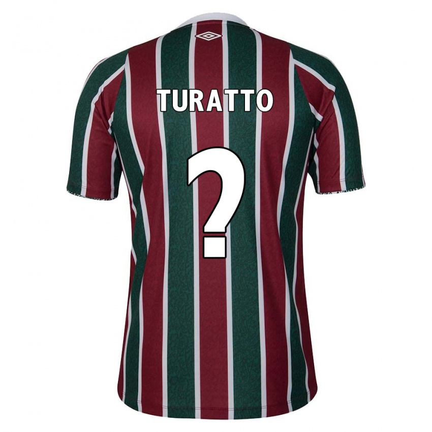 Niño Camiseta Luiz Turatto #0 Verde Granate Blanco 1ª Equipación 2024/25 La Camisa Perú