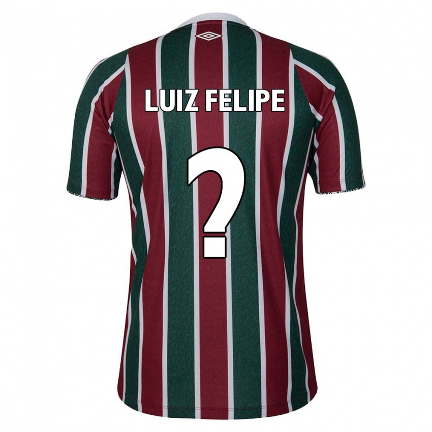 Niño Camiseta Luiz Felipe #0 Verde Granate Blanco 1ª Equipación 2024/25 La Camisa Perú