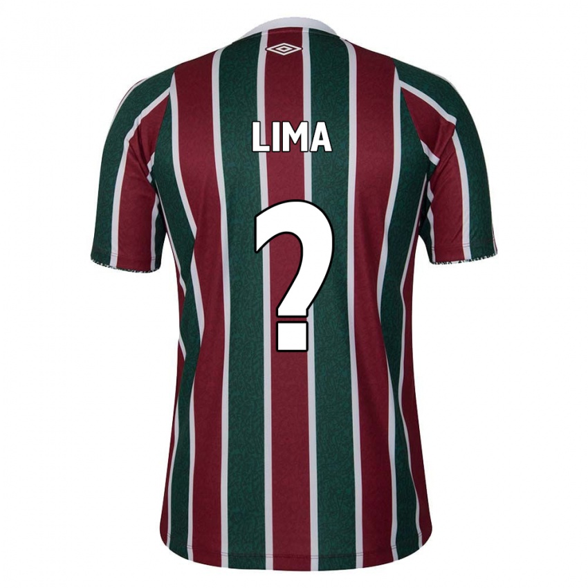 Niño Camiseta Daniel Lima #0 Verde Granate Blanco 1ª Equipación 2024/25 La Camisa Perú