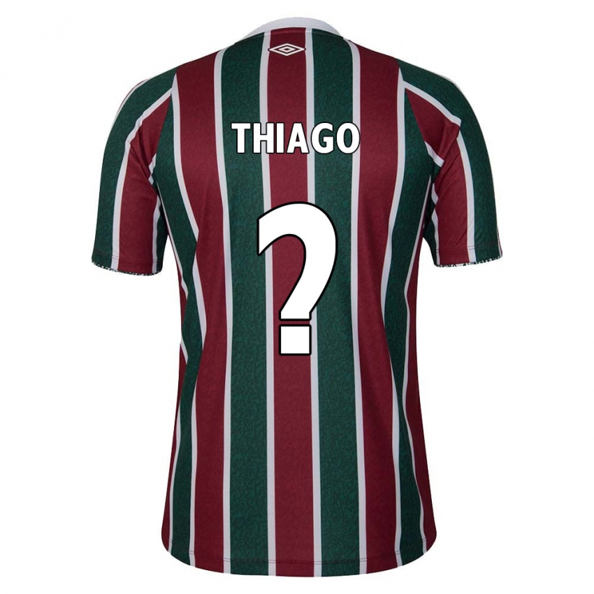 Niño Camiseta Thiago #0 Verde Granate Blanco 1ª Equipación 2024/25 La Camisa Perú