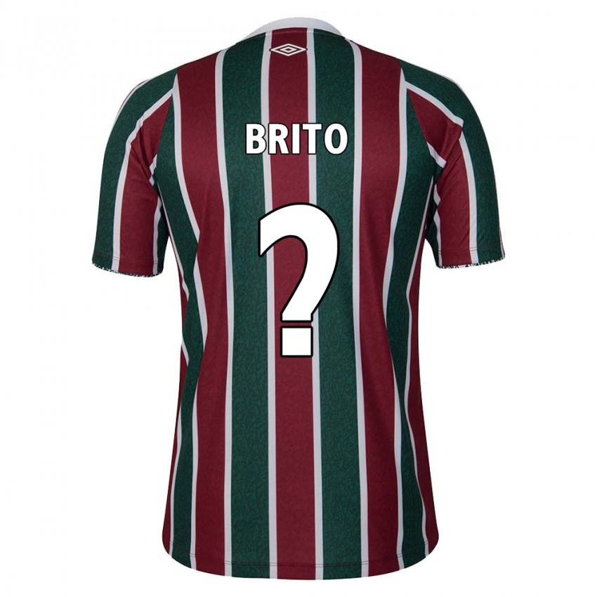 Niño Camiseta Luan Brito #0 Verde Granate Blanco 1ª Equipación 2024/25 La Camisa Perú