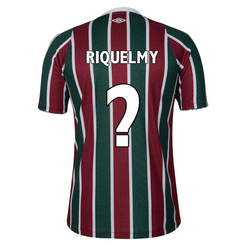 Niño Camiseta Riquelmy #0 Verde Granate Blanco 1ª Equipación 2024/25 La Camisa Perú