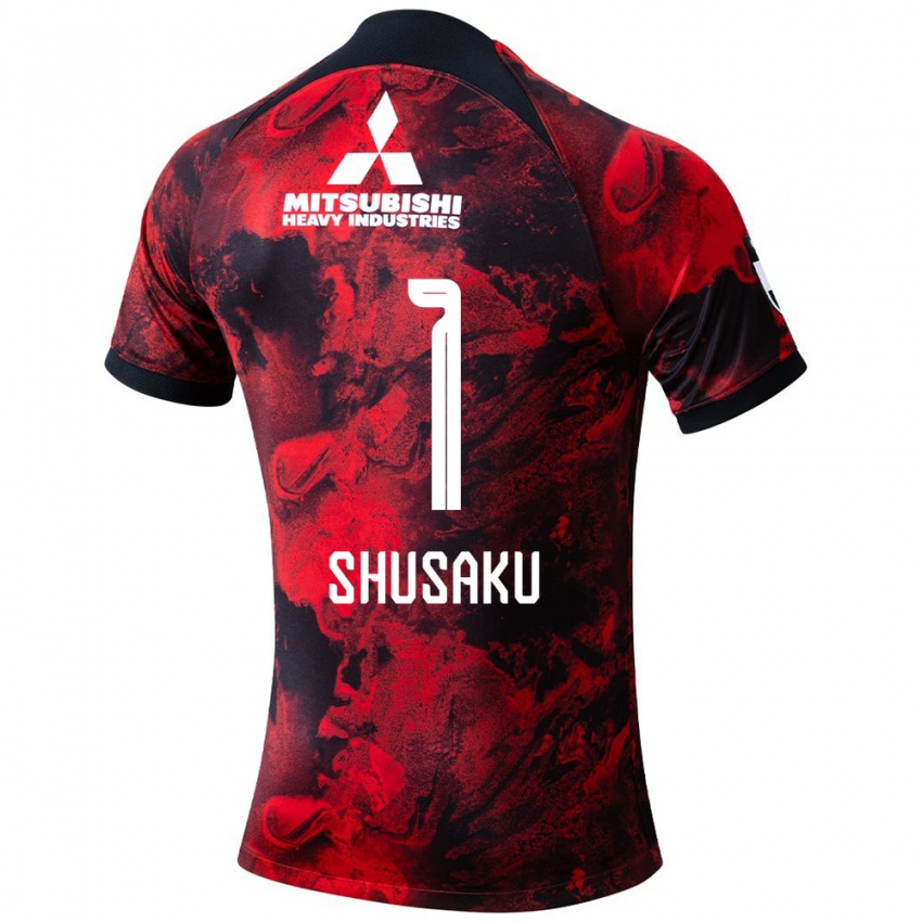 Niño Camiseta Shusaku Nishikawa #1 Negro Rojo 1ª Equipación 2024/25 La Camisa Perú