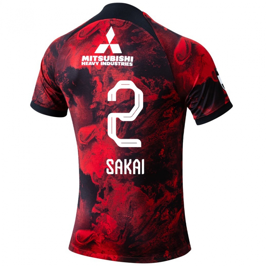 Niño Camiseta Hiroki Sakai #2 Negro Rojo 1ª Equipación 2024/25 La Camisa Perú