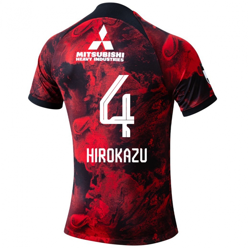 Niño Camiseta Hirokazu Ishihara #4 Negro Rojo 1ª Equipación 2024/25 La Camisa Perú