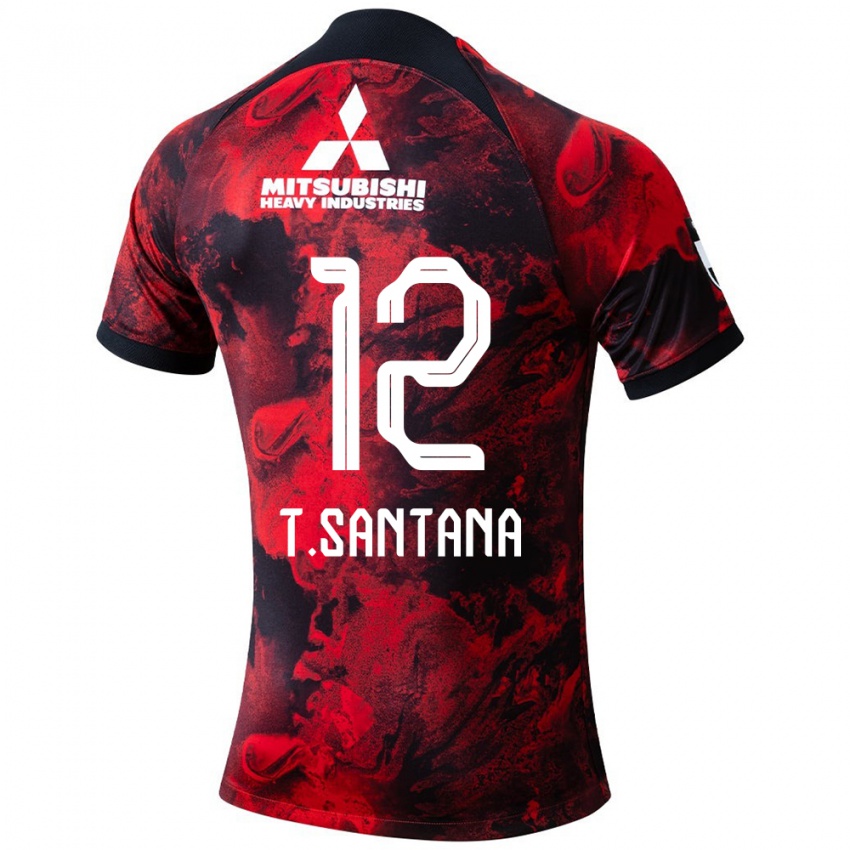 Niño Camiseta Thiago #12 Negro Rojo 1ª Equipación 2024/25 La Camisa Perú