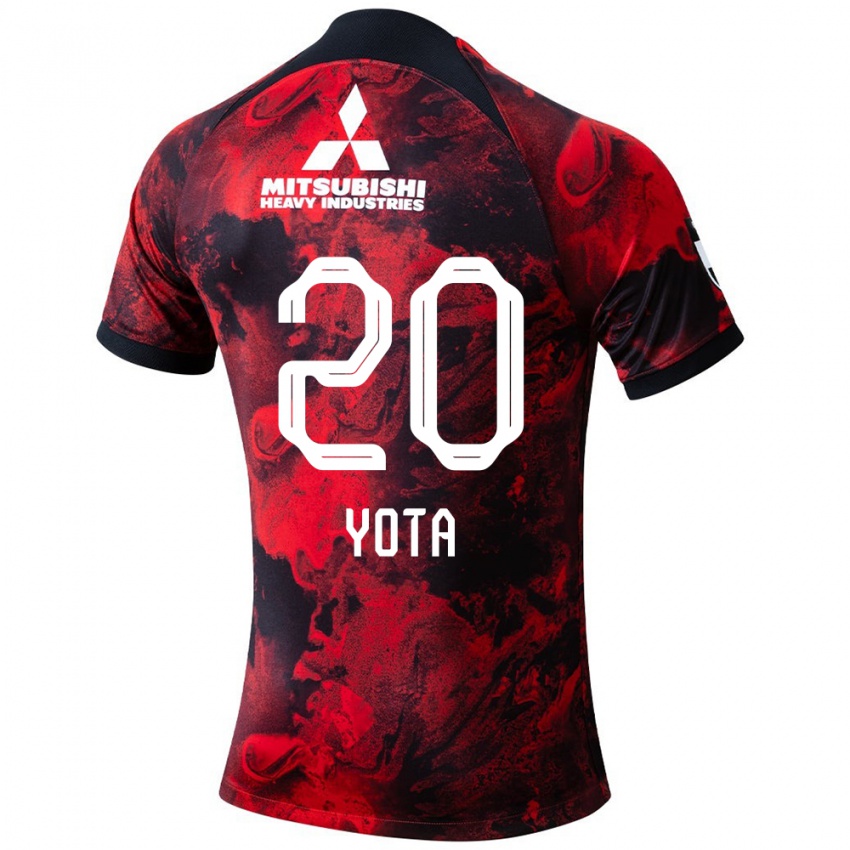 Niño Camiseta Yota Sato #20 Negro Rojo 1ª Equipación 2024/25 La Camisa Perú