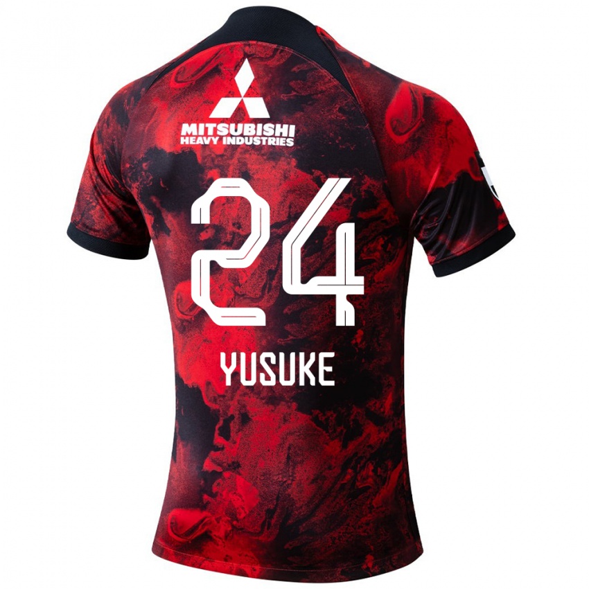 Niño Camiseta Yusuke Matsuo #24 Negro Rojo 1ª Equipación 2024/25 La Camisa Perú