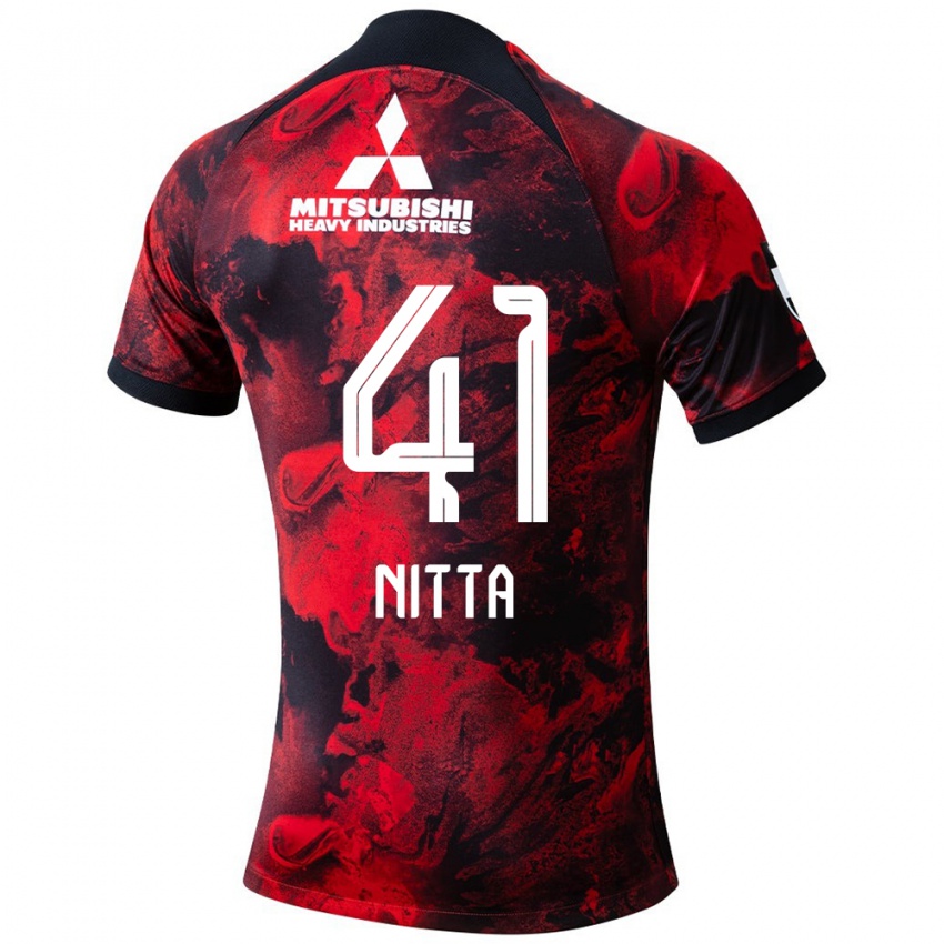 Niño Camiseta Rio Nitta #41 Negro Rojo 1ª Equipación 2024/25 La Camisa Perú