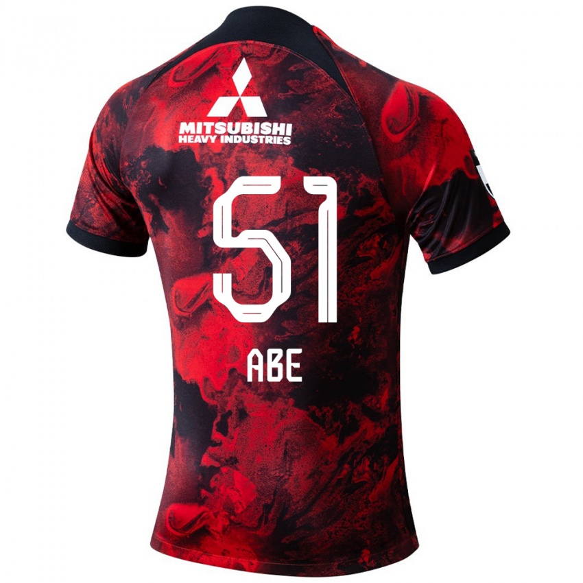 Niño Camiseta Shintaro Abe #51 Negro Rojo 1ª Equipación 2024/25 La Camisa Perú