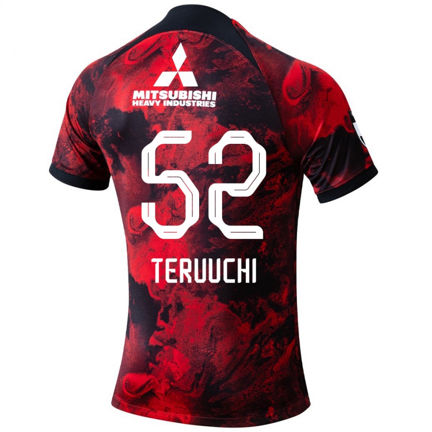 Niño Camiseta Toshikazu Teruuchi #52 Negro Rojo 1ª Equipación 2024/25 La Camisa Perú