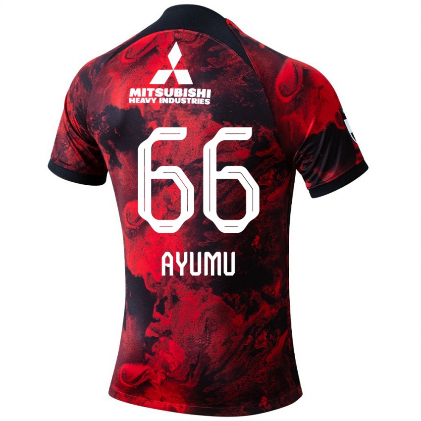 Niño Camiseta Ayumu Ohata #66 Negro Rojo 1ª Equipación 2024/25 La Camisa Perú