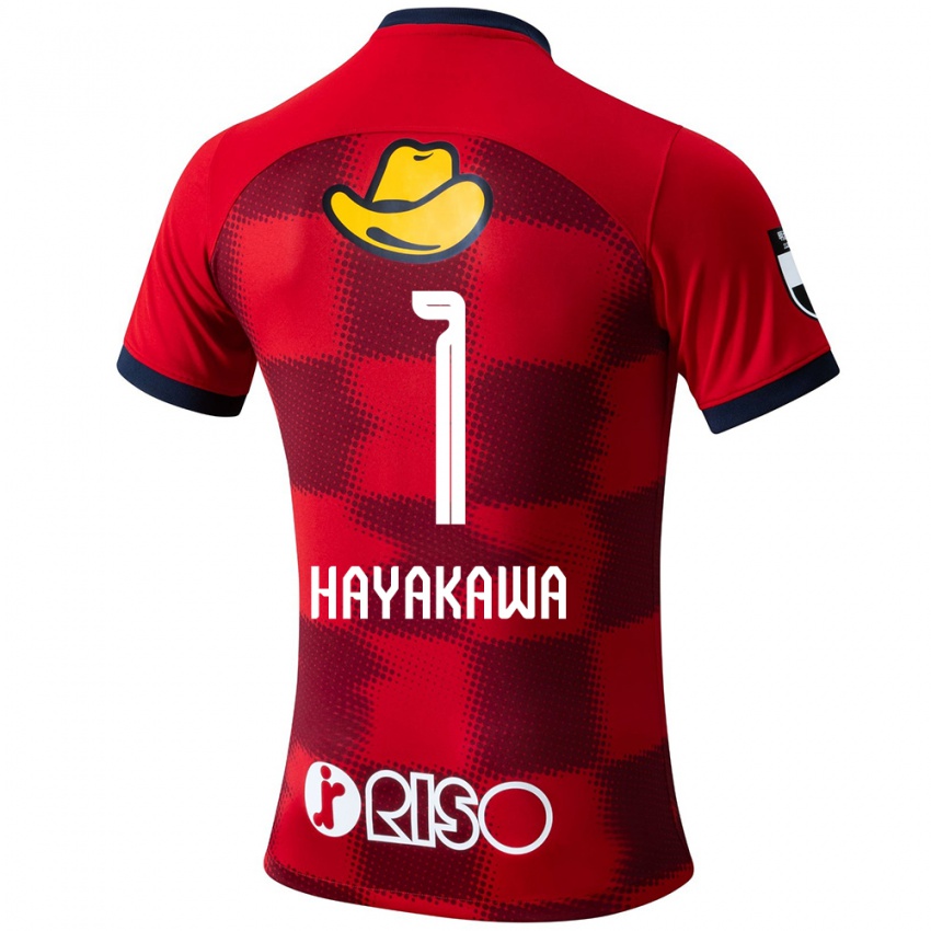 Niño Camiseta Tomoki Hayakawa #1 Rojo Azul Blanco 1ª Equipación 2024/25 La Camisa Perú