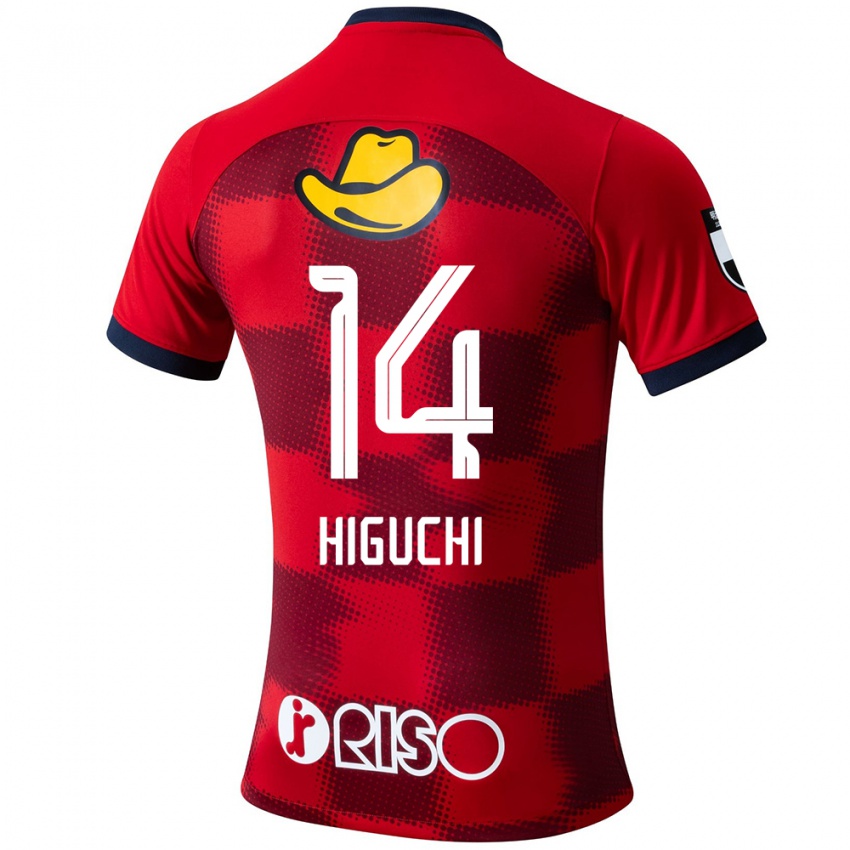 Niño Camiseta Yuta Higuchi #14 Rojo Azul Blanco 1ª Equipación 2024/25 La Camisa Perú