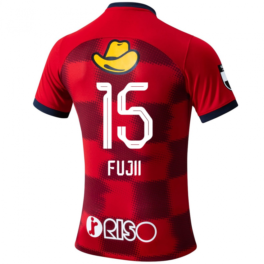 Niño Camiseta Tomoya Fujii #15 Rojo Azul Blanco 1ª Equipación 2024/25 La Camisa Perú