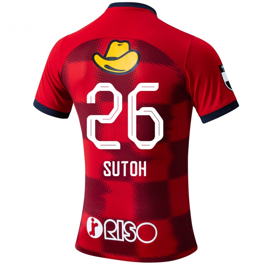 Niño Camiseta Naoki Suto #26 Rojo Azul Blanco 1ª Equipación 2024/25 La Camisa Perú