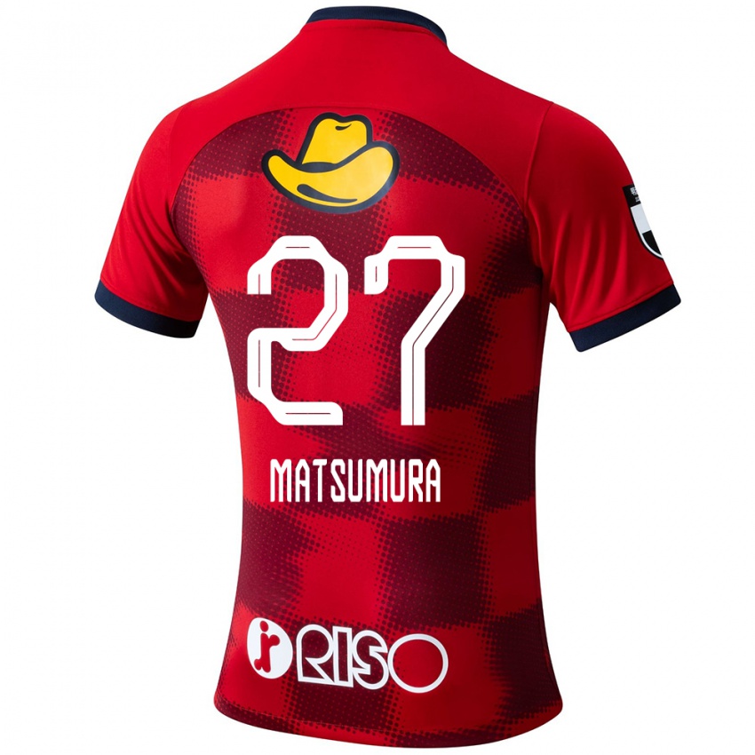 Niño Camiseta Yuta Matsumura #27 Rojo Azul Blanco 1ª Equipación 2024/25 La Camisa Perú