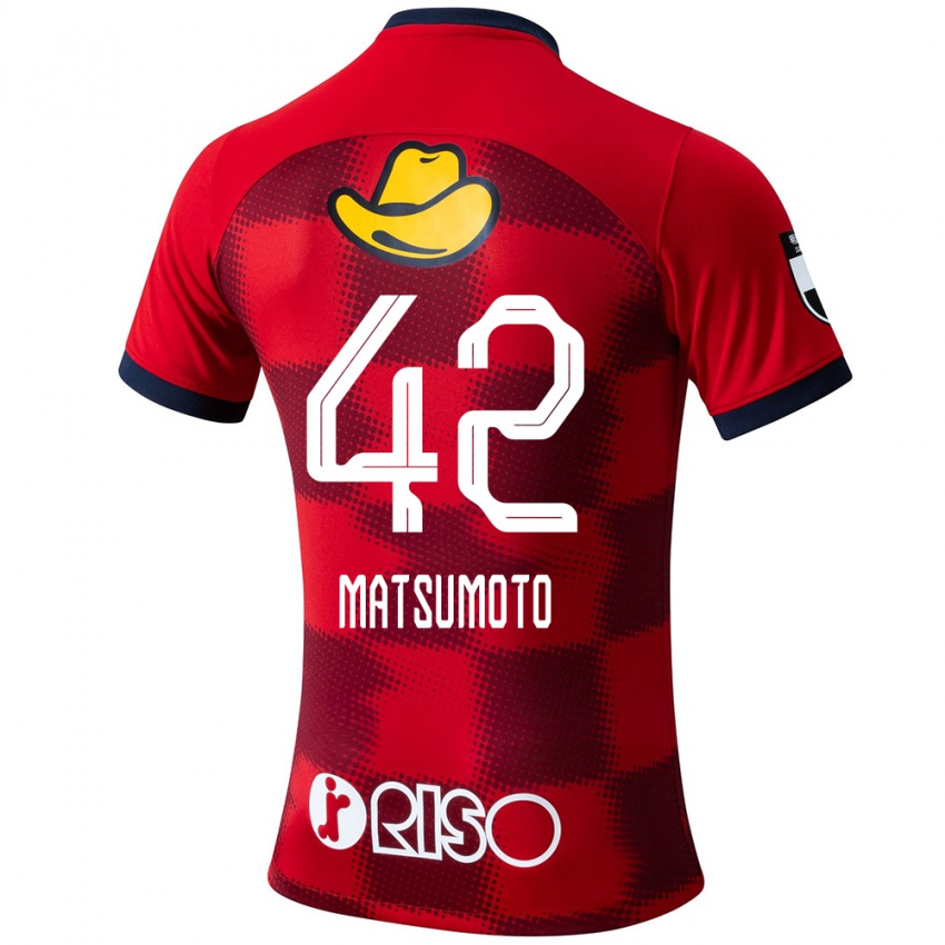 Niño Camiseta Haruto Matsumoto #42 Rojo Azul Blanco 1ª Equipación 2024/25 La Camisa Perú