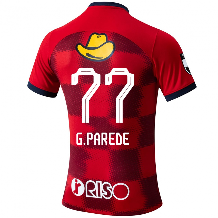 Niño Camiseta Guilherme Parede #77 Rojo Azul Blanco 1ª Equipación 2024/25 La Camisa Perú