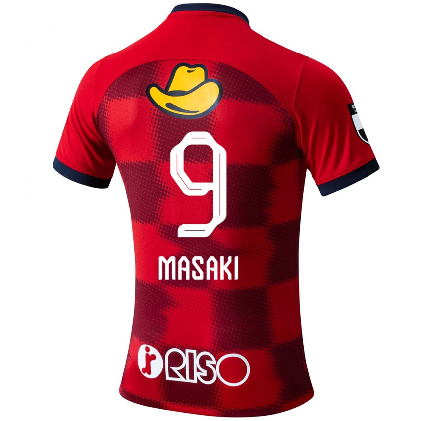 Niño Camiseta Hiroto Masaki #9 Rojo Azul Blanco 1ª Equipación 2024/25 La Camisa Perú