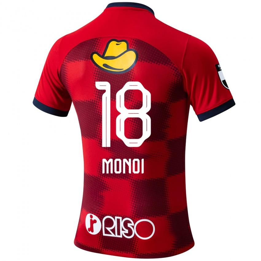 Niño Camiseta Jigen Monoi #18 Rojo Azul Blanco 1ª Equipación 2024/25 La Camisa Perú