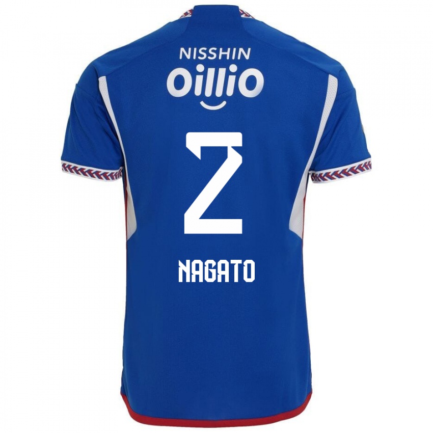 Niño Camiseta Katsuya Nagato #2 Azul Blanco Rojo 1ª Equipación 2024/25 La Camisa Perú