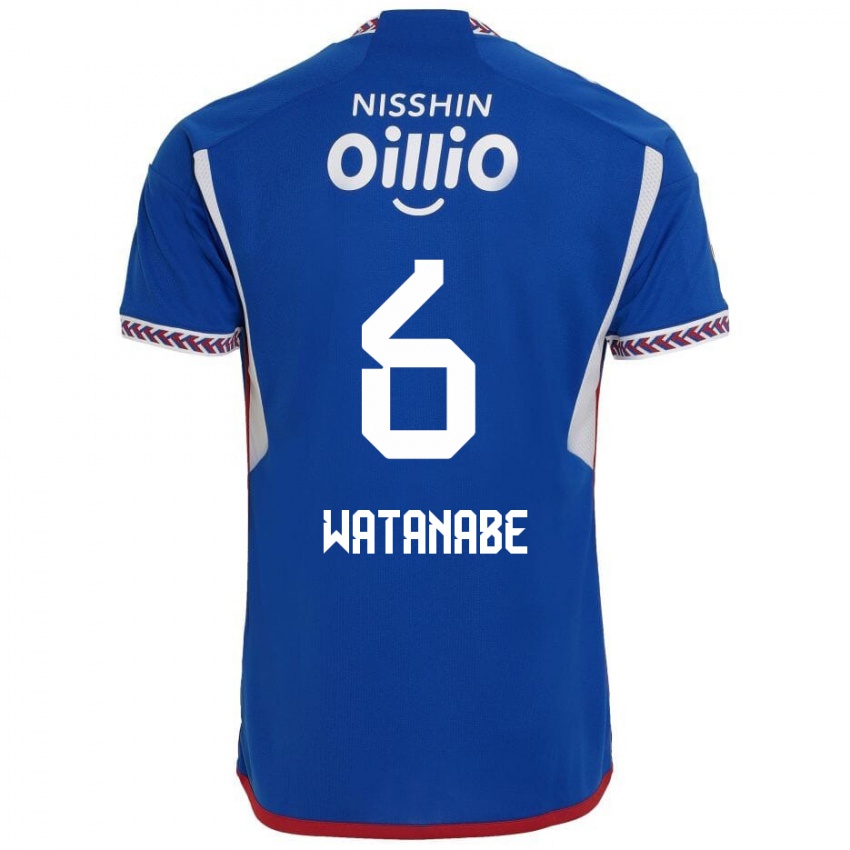 Niño Camiseta Kota Watanabe #6 Azul Blanco Rojo 1ª Equipación 2024/25 La Camisa Perú