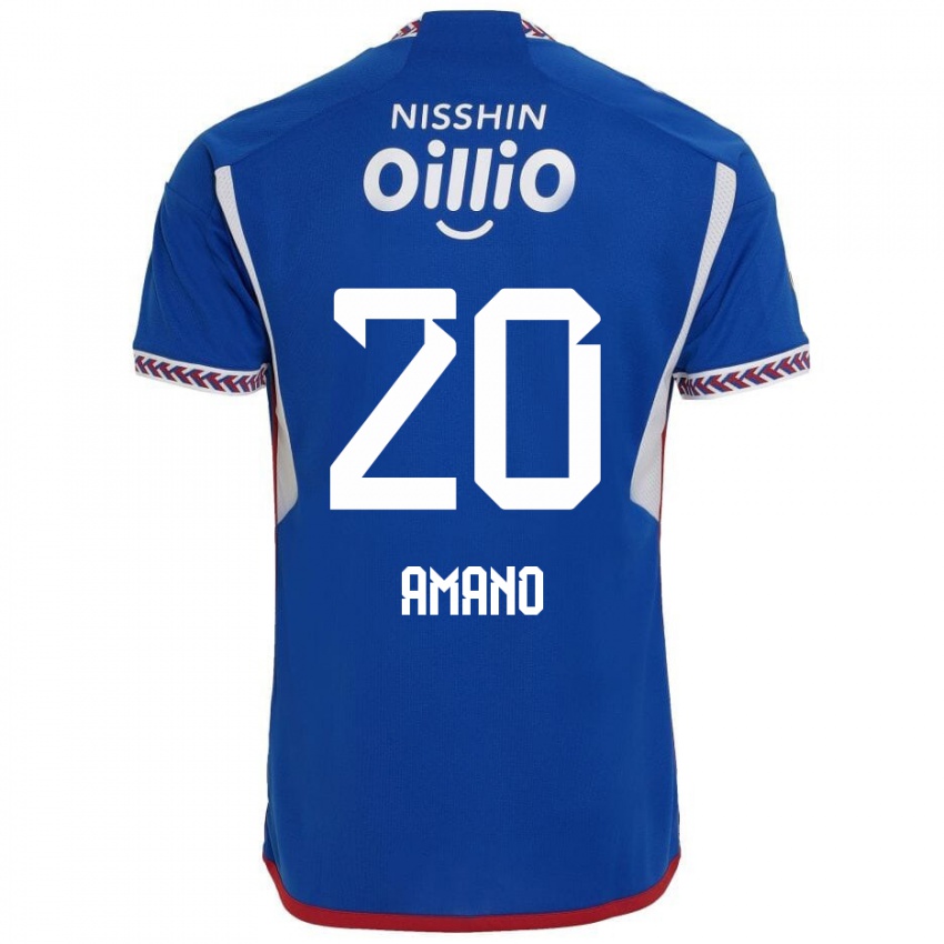 Niño Camiseta Jun Amano #20 Azul Blanco Rojo 1ª Equipación 2024/25 La Camisa Perú