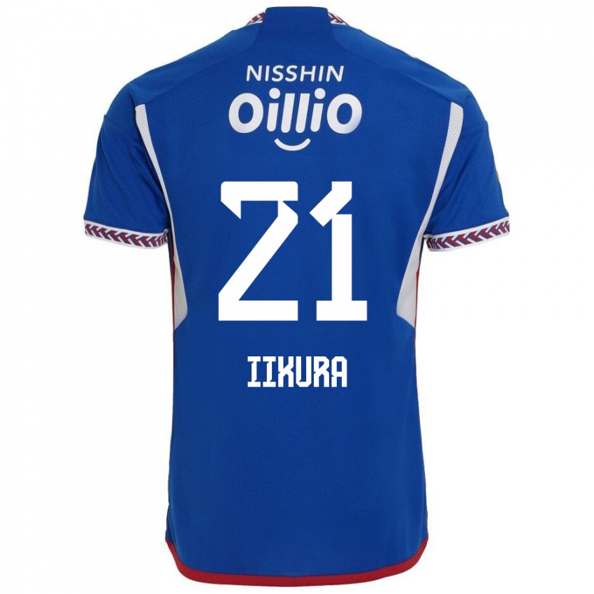 Niño Camiseta Hiroki Iikura #21 Azul Blanco Rojo 1ª Equipación 2024/25 La Camisa Perú