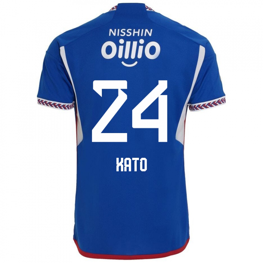 Niño Camiseta Hijiri Kato #24 Azul Blanco Rojo 1ª Equipación 2024/25 La Camisa Perú