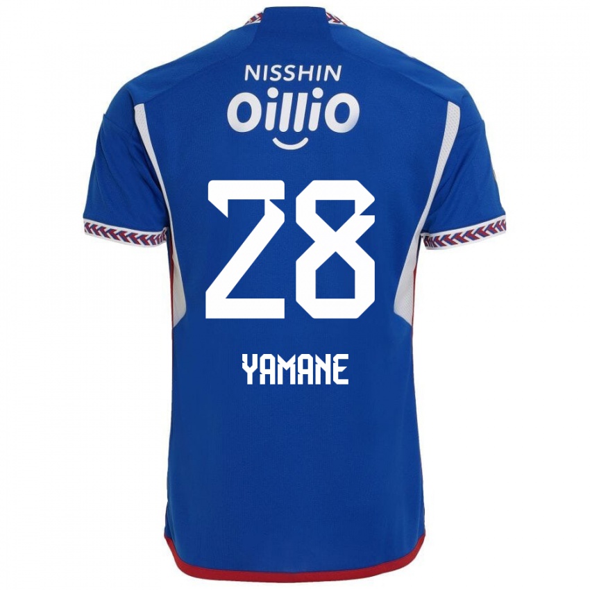 Niño Camiseta Riku Yamane #28 Azul Blanco Rojo 1ª Equipación 2024/25 La Camisa Perú