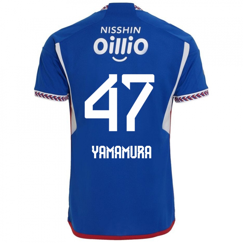 Niño Camiseta Kazuya Yamamura #47 Azul Blanco Rojo 1ª Equipación 2024/25 La Camisa Perú