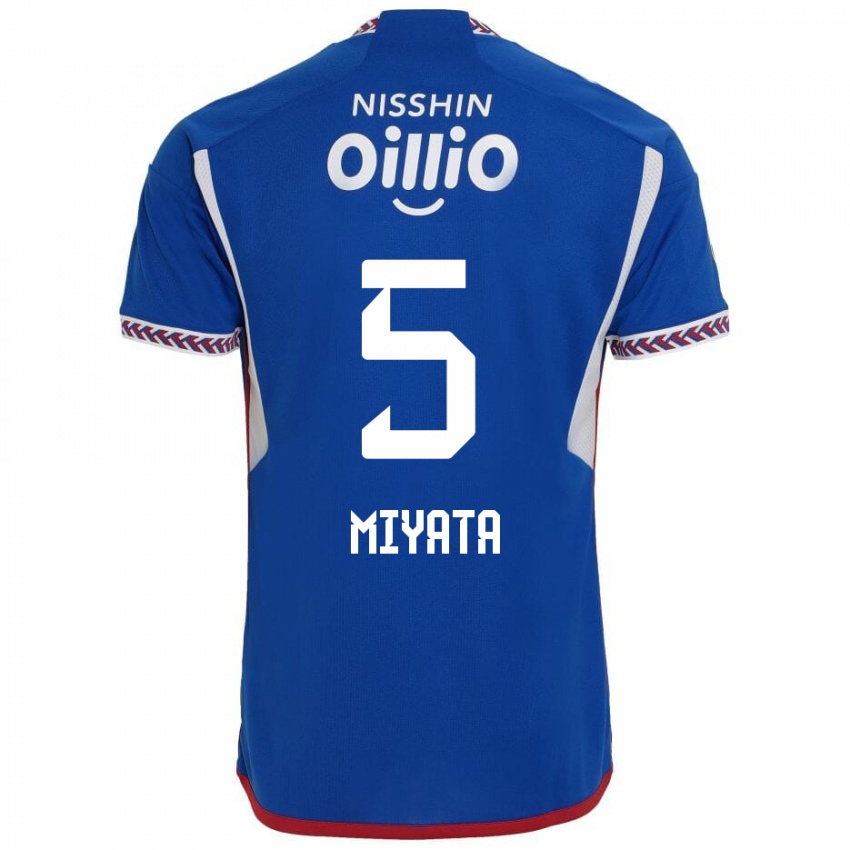 Niño Camiseta Haru Miyata #5 Azul Blanco Rojo 1ª Equipación 2024/25 La Camisa Perú