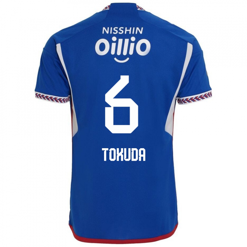 Niño Camiseta Yuma Tokuda #6 Azul Blanco Rojo 1ª Equipación 2024/25 La Camisa Perú