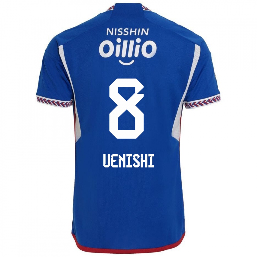 Niño Camiseta Haruki Uenishi #8 Azul Blanco Rojo 1ª Equipación 2024/25 La Camisa Perú