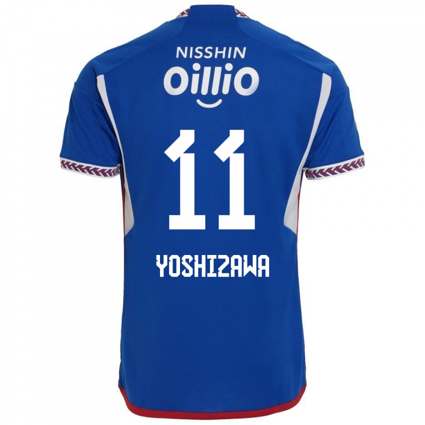 Niño Camiseta Mirai Yoshizawa #11 Azul Blanco Rojo 1ª Equipación 2024/25 La Camisa Perú