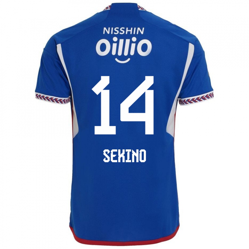 Niño Camiseta Aiki Sekino #14 Azul Blanco Rojo 1ª Equipación 2024/25 La Camisa Perú