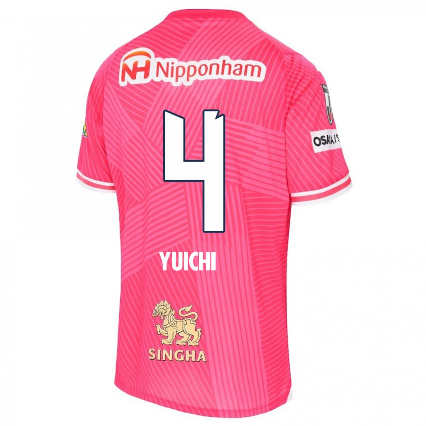 Niño Camiseta Yuichi Hirano #4 Rosa Blanco 1ª Equipación 2024/25 La Camisa Perú